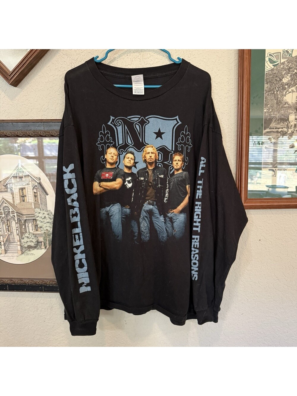 Vintage 2006 Nickelback All The Right Reasons Long Sleeve Tour Shirt Size 2XL